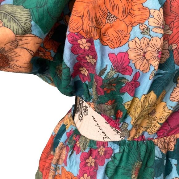 Du Paradis One Shoulder Floral Mini Dress in Size Medium - Picture 6 of 10